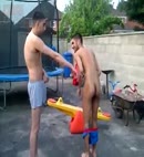 Indian Lad Trampolines Naked