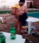 Poolside Naked Man