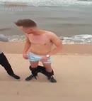 Lads Go Skinny Dipping At The Beach