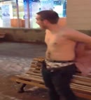 Naked Lad Walks Around The Shops