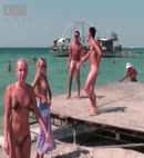 Two Lads Dance Naked At The Beach