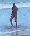 Naked Black Man At The Beach