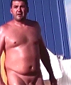 Naked Fat Guy At The Beach