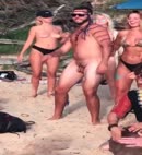 Naked Man Dances At The Beach