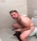 Chubby Lad Caught On The Bog