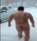 Chunky Guy In The Snow