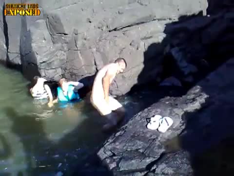 Naked Cliff Dive