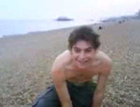 Lad Streaks On Brighton Beach