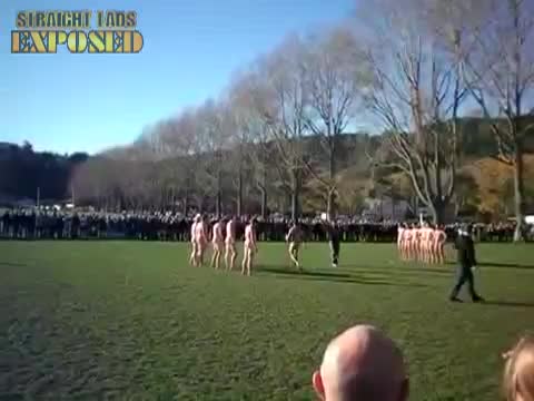 Naked Rugby Haka In Dunedin
