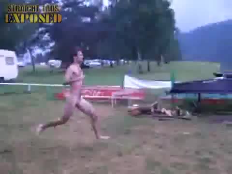 Naked Man Runs Through The Camp