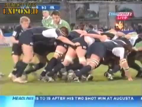 Rugby Player's Dick Pops Out
