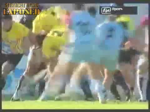 Rugby Player's Balls Banged