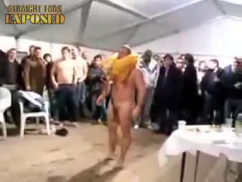 Rugby Player's Naked Slide