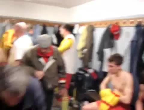 Football Players In The Changing Rooms 