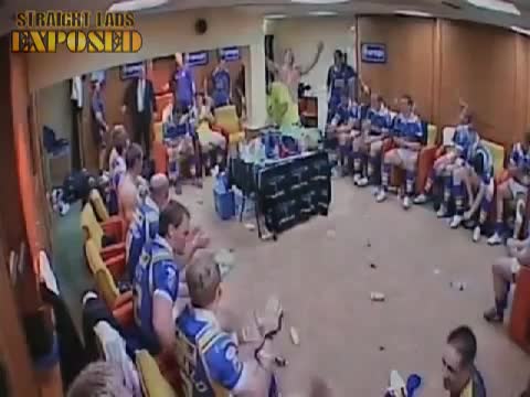 Leeds Rhinos Players In The Locker Room