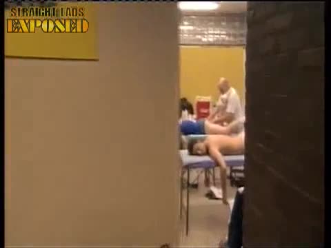 Players Getting Massaged In The Locker Room
