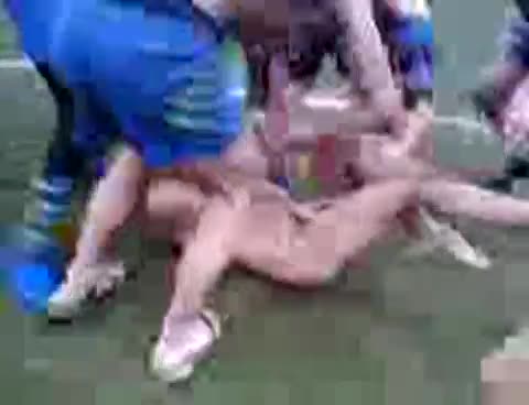 Rugby Player Stripped By Team Mates