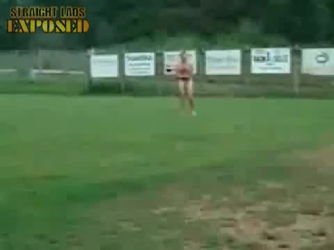 Naked On A Football Pitch