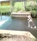 Naked Man In A Weir