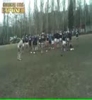 Rugby Team's Strip Haka