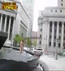 Naked Man In Public Fountain