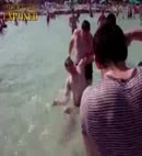 Holiday Lad Stripped In The Sea