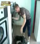 Naked Lad Does His Laundry