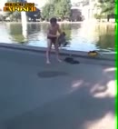 Naked Lad Swims In Public