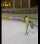 Naked Lad In An Ice Rink