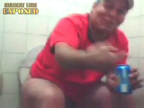 Fat Man Caught In The Toilet