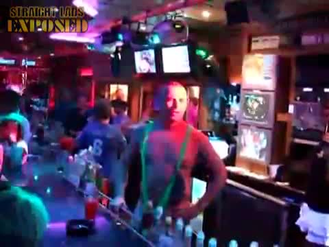 Mankini Strip In A Bar 