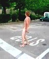 Naked Man Running Street 