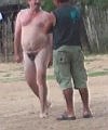 Naked Man In Brazilian Street