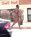 Naked Man In Boston Blizzard