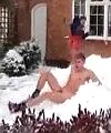 Naked Snow Diving
