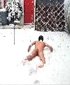 Sliding Through The Snow Naked
