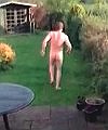 Naked Man Runs Into Pool