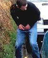 Pissing At Side Of Road