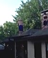 Lad Jumps Off Roof