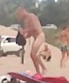 Naked Man On Russian Beach
