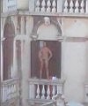 Wild Naked Italian Yelling Off His Balcony