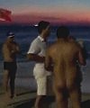 Naked Man On The Beach