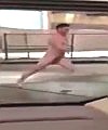 Naked Asian Running From The Cops
