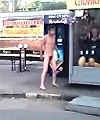 Naked Man Runs Around Street