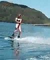 Crazy Naked Wakeboarder