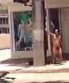 Naked Man On Street