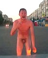 Naked Man On Russian Street