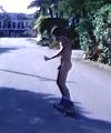 Skateboarding Naked
