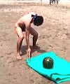 Naked Frisbee At Beach