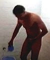 Naked Indian Man Washing